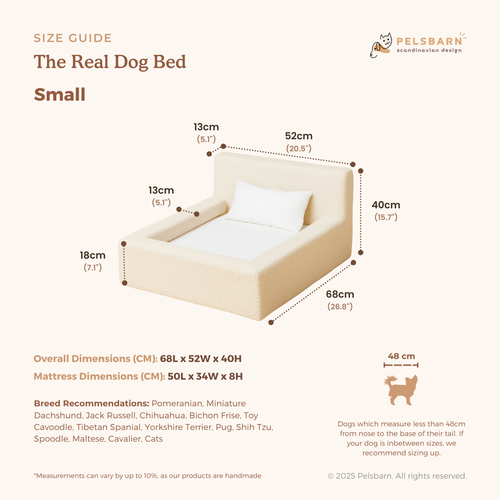 REAL orthopedic bed for dogs (including mattress and pillow)